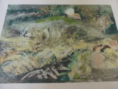 John Piper 1903-1992 (British) Signed Limited Edition Print, entitled `Llangloffan` signed in