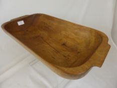 Vintage Fruit Wood Bread Bowl, approx 54 x 28 cms