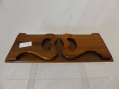 19th Century Walnut Extending Book Slide, approx 35 x 13 cms