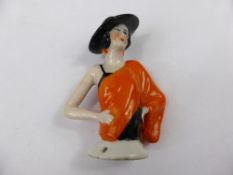 A Porcelain Bust of a Spanish Lady, approx 7.5 cms