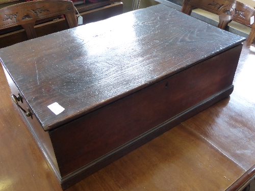 George III circa 1780 Oak Bible/Document Box, approx 62 x 39 cms