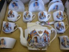 Child`s Tea Set, commemorating the Jubilee of Queen Mary and King George V, in the original