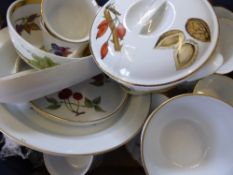 Quantity of Evesham Ware, dish, bowl, small pie dish, asparagus dish, three pie dishes, scalloped