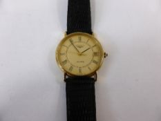 Gentleman`s Longines Quartz Wrist Watch, in a leather velvet lined case, model nr 19107912