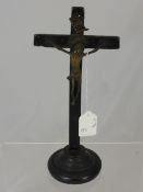 Bronze Figure of Christ, on a wooden stand.