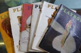 Collection of 1966 American Playboy Magazines comprising the twelve volumes of the year 1966.