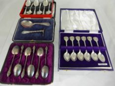 Miscellaneous Solid Silver Teaspoons, including six Victorian, London hallmark, m.m EH Apostle