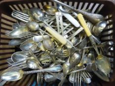Miscellaneous Silver Plate; including a large quantity of flatware, a boxed presentation set of