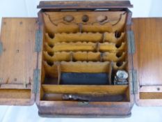 Vintage burr walnut and mahogany stationery box with drawer to base, the interior having dividers,