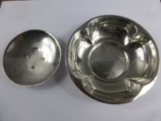 Solid Silver Trinket Dish, Sheffield hallmark, m.m CB & S together with an ornate Arts & Craft,