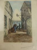 Claude H Rowbotham 1864 - 1949, three etched aquatints, the first entitled ""Falmouth Harbour"" 24