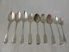A quantity of solid silver Victorian teaspoons, various hallmarks (9),