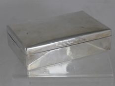 Solid Silver Cigarette Box, the large table top cigarette box,cedar lined. 20 x 13 x 5.5 cms,
