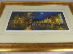 Paul Taggart limited edition print "" Lone Piper "", 32 / 500, depicting a Scottish pipe band,