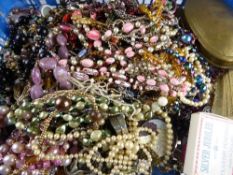 Miscellaneous Costume Jewellery, including beaded necklaces,earrings and brooches.