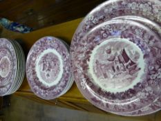 Part Wedgwood ""Ferrara"" dinner service comprising six soup bowls (24 cms), ten plates (25 cms),