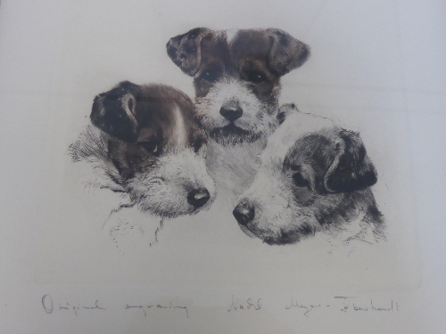 Kurt Meyer Eberhardt 1895- 1977 German - original engraving "" The Three Rascals "" signed in