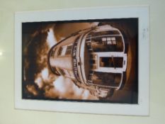 Four limited edition black and white photographs depicting scenes of Cheltenham, framed and glazed,