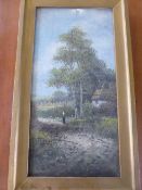 After H Williams - original oil on canvas depicting a peaceful country scene, signed to bottom