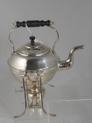 Art Deco style silver plated spirit kettle.
