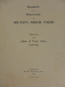 A facsimile of the manuscript of Miltons Minor Poems polished by Cambidge University Press dated