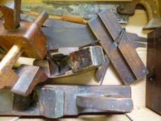 Box of Miscellaneous Vintage Carpentry Tools, including lathes etc