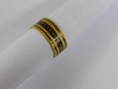 A Georgian Gold and Black Enamel Mourning Ring, worded M. Cromwell OB 29th Jan 1813 AET 105 yrs, m.m