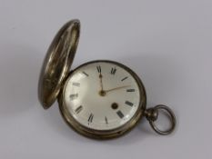 Gentleman`s Hallmarked Silver Cased Full Hunter Pocket Watch, the watch having a Fusee movement with