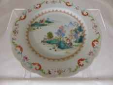 Quantity of Antique Chinese Porcelain, including two Famille Rose plates and an unusual footed