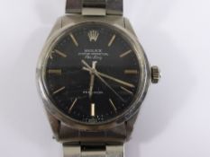 Gentleman`s Vintage Stainless Steel Perpetual Rolex Oyster, Air King Precision, bracelet stamped 557