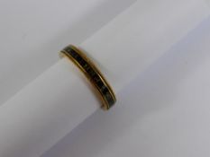 A Georgian Gold and Black Enamel Mourning Ring, worded Anne Solly OB 26th Feb 1776 AE 1179, m.m HA