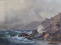 Henry Harris, British (1852 - 1926) original water colour entitled "Trebarwith" North Cornwall 74