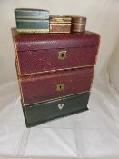 Four Antique Jewellery Boxes, various sizes.