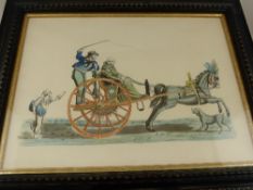 19th Century Watercolours, the first depicting fishermen bringing in the catch, the second a