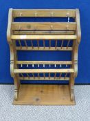 A Pine Hanging Plate Rack, approx 49 x 45 cms