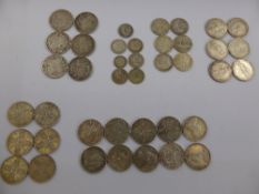 Miscellaneous Solid Silver GB Coins, including six young Victoria florin`s; ten other Victoria
