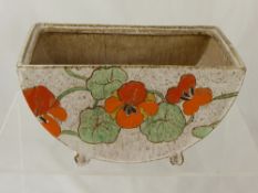 A collection of misc. porcelain incl. a Clarice Cliff style art deco bowl hand painted with flowers,