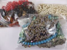 A Large Quantity of Miscellaneous Costume Jewellery, including a quantity of blue necklaces,