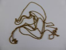 Antique 9ct Gold Muff Chain, approx 22.7 gms