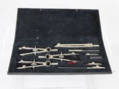 A Set of B.B Vintage Drawing Instruments, in the original case, nr B203