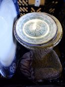 Miscellaneous porcelain including an Ironstone plate, Royal Doulton plate depicting Shakespeare,