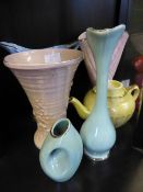 A Quantity of English Lustre Ware including vases, jugs and a teapot (7).