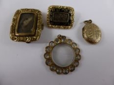 A Victorian 9 ct Gold and Black Enamel Mourning Brooch, inscribed Anne Venning 2nd May 1834, died