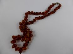 Antique Amber Necklace, length 40 cms, approx 13 gms