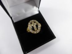 A Georgian Gentleman`s 18 ct Gold and Diamond Mourning Ring, the ring set with 85 pts of old cut