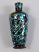 A Vintage Chinese Silver and Enamel Snuff Bottle, the bottle depicting flowers on a bright