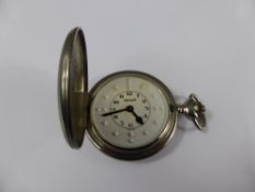 Ingersol Brail Gentleman`s Pocket Watch, nickel case, seventeen jewel.