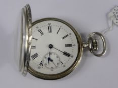 A Gentleman`s Swiss Made Pocket Watch, seven jewel, silver .800 mark for outer case.