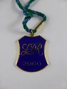 A Lingfield Park racecourse 2000 "" Millenium Year "" metal members badge, in the original box,