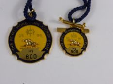 A pair of Royal Hong Kong Jockey Club members badges ( ladies and gents ) from the 1995 / 1996